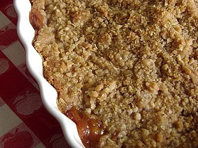 /><br/> <br/> APPLE PEAR CRISP<br/> (Source: adapted from recipe posted by salsarose @ Taste of Home forum)<br/> <br/> 3/4 c. all-purpose flour, divided<br/> 3/4 c. light brown sugar, divided<br/> 1/2 tsp. ground cinnamon<br/> 6 Tbsp. unsalted butter<br/> 1/3 c. quick cooking oats<br/> 3 apples, peeled, cored and thinly sliced<br/> 3 pears, peeled, cored and thinly sliced<br/> 2 Tbsp. finely chopped crystallized ginger<br/> 1 tsp. ground cinnamon<br/> 1/2 tsp. ground nutmeg<br/> 1 tsp. vanilla extract<br/> 1 lemon, zested and juiced<br/> <br/> Preheat oven to 375 degrees. Spray a 2 quart casserole dish with nonstick cooking spray.<br/> <br/> In a medium bowl, combine 1/2 c. flour, 1/2 c. brown sugar, butter, oats and cinnamon; mix until large pieces form. (I cut the butter into the dry ingredients with my pastry blender.) Set aside.<br/> <br/> In a large bowl, combine 1/4 c. flour, 1/4 c. brown sugar, apples, pears, ginger, cinnamon, nutmeg, vanilla, 1 Tbsp. lemon juice and 1 tsp. lemon zest.<br/> <br/> Spread fruit in the bottom of the prepared baking dish. Sprinkle oat mixture evenly over top.<br/> <br/> Bake @ 375 degrees for 40-45 minutes or until fruit mixture is tender and bubbly. Cool 15 minutes.<br/> <br/> Garnish with whipped cream, if desired. 8 servings.<br/> <br/></span><img src=